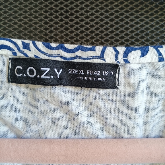 XL Blue & White C.O.Z.Y Maxi Dress - Picture 3 of 4